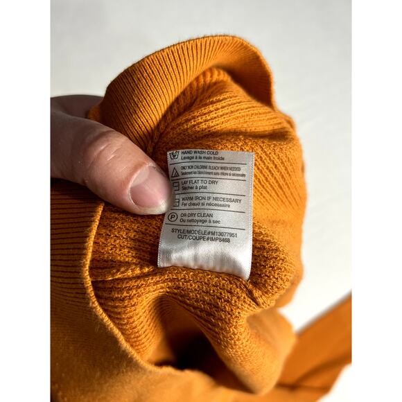 Vince Men's Orange Waffle Knit Thermal Pullover Size XL - Picture 8 of 8